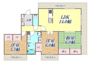 ヴェルドール芦屋の物件間取画像